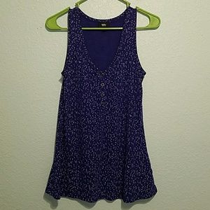 Purple button down tank top
